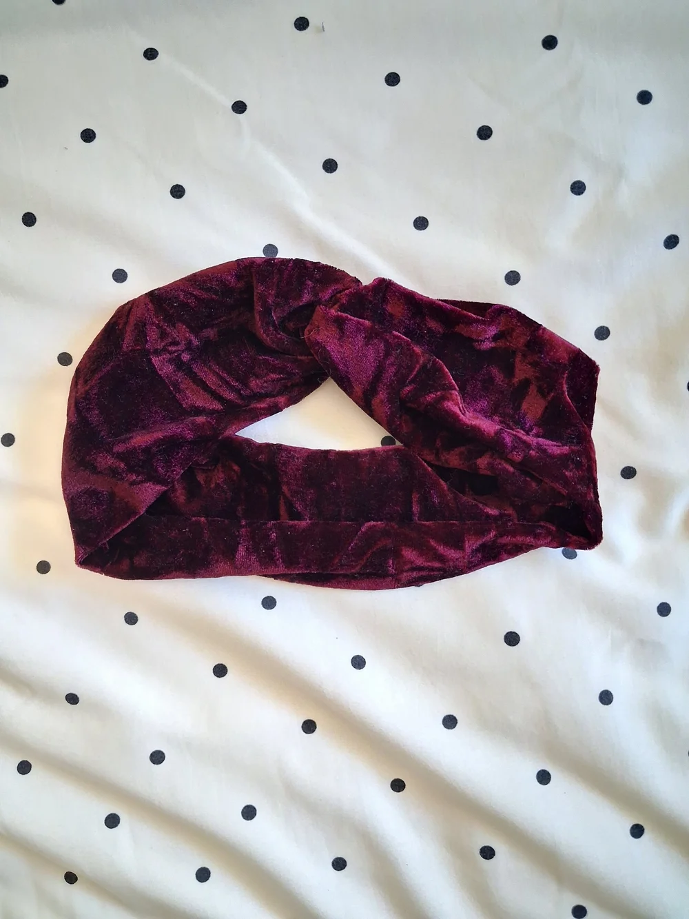 Velvet Twist Red Burgundy Headband